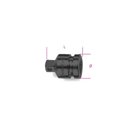 Beta 728/15 Impact Adapter 3/4 in Female and 1/2 in Male Drives 007280810
